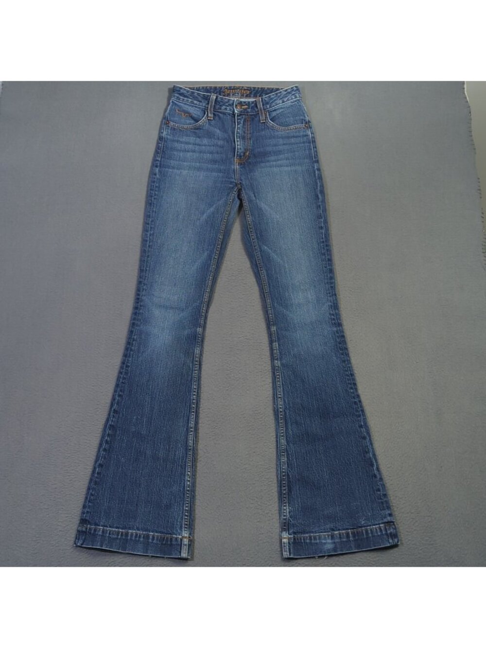 Kimes Ranch Jeans Women's 0x36 Blue Jennifer High Rise Wide Flare Leg Western - Picture 2 of 14